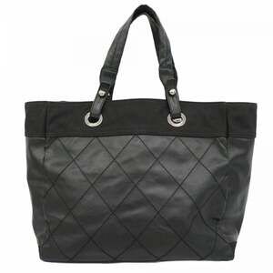 CHANEL Black Canvas Tote Bag